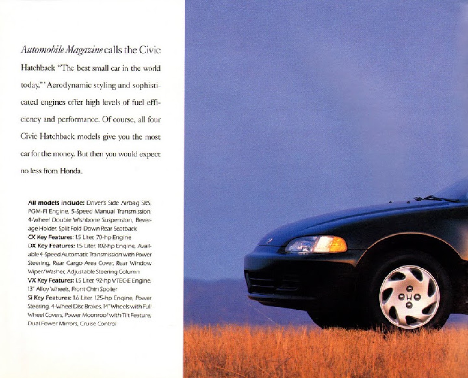 1993 Honda Brochure Page 17